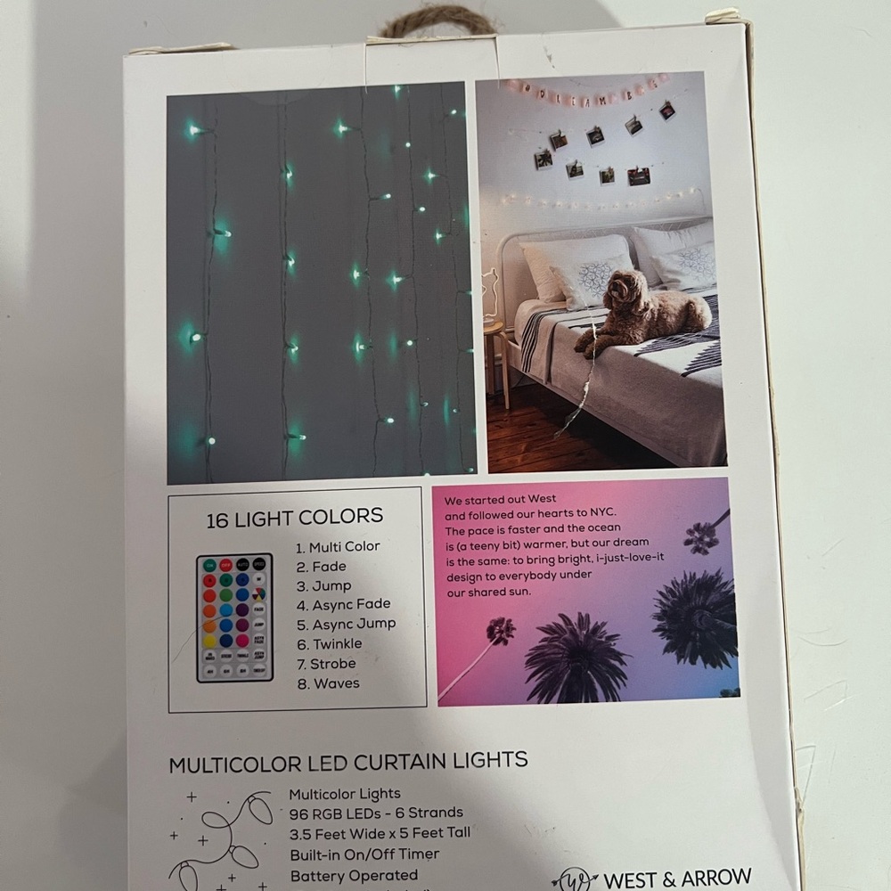 Multicolor LED Curtain Lights - Picture 2 of 2